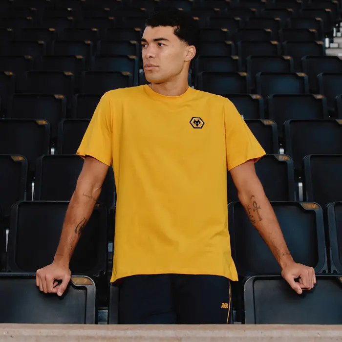 Wolverhampton Wanderers Shop | Essentials T-Shirt – Gold Wolverhampton Wanderers Merchandise